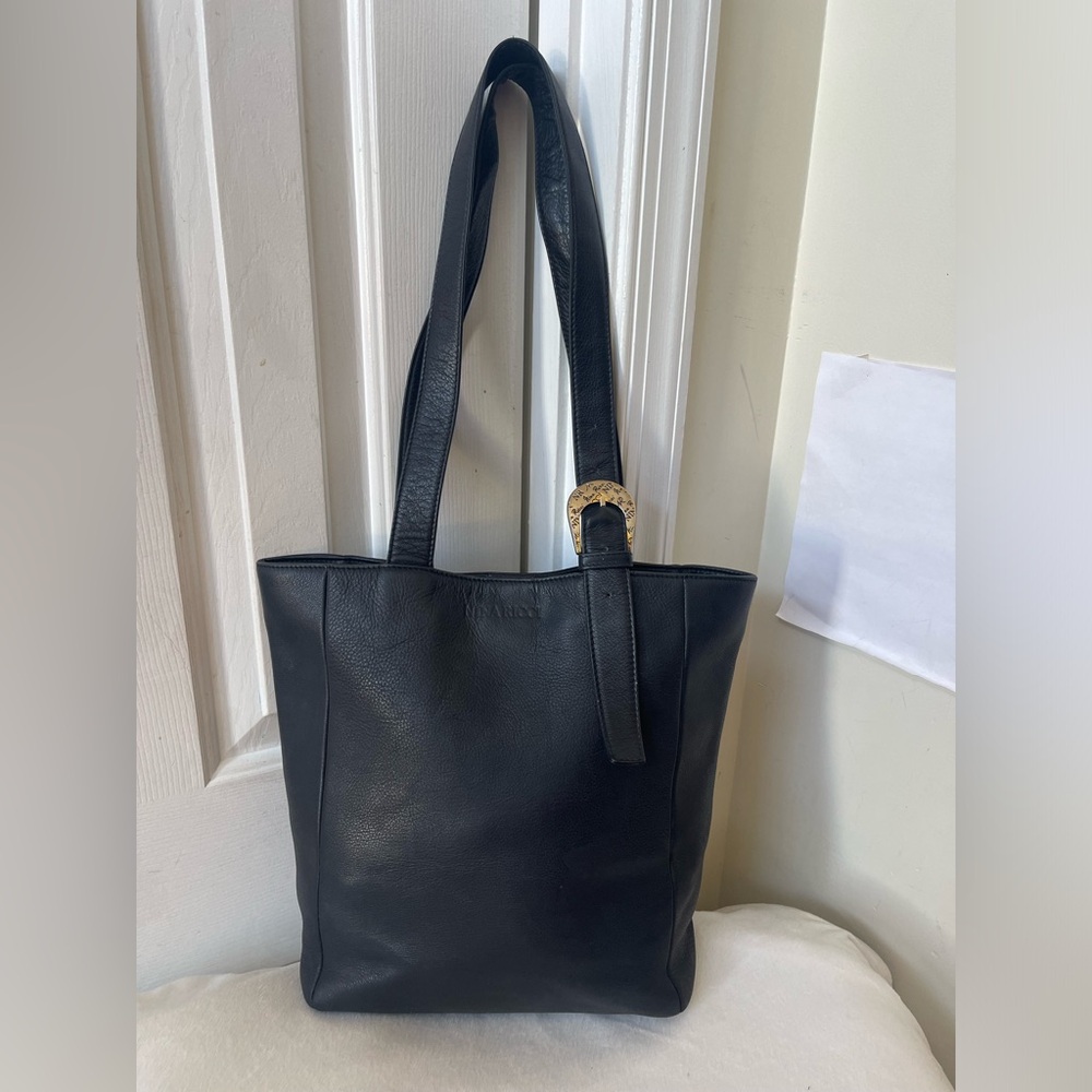 Nina Ricci Black Leather Tote Bag EUC